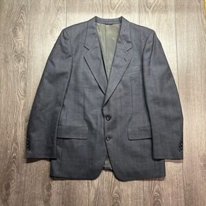 Givenchy Monsieur Mens Charcoal Grey Herringbone Virgin Wool Blazer Sport Coat